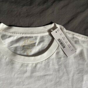 J. Crew Essential L/S Tee Shirt white medium $58